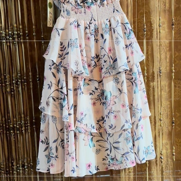 ELIZA J Ruffle Easter Floral Midi  Barbie DRESS BY ELIZA J Size 12 NWT - Picture 17 of 17